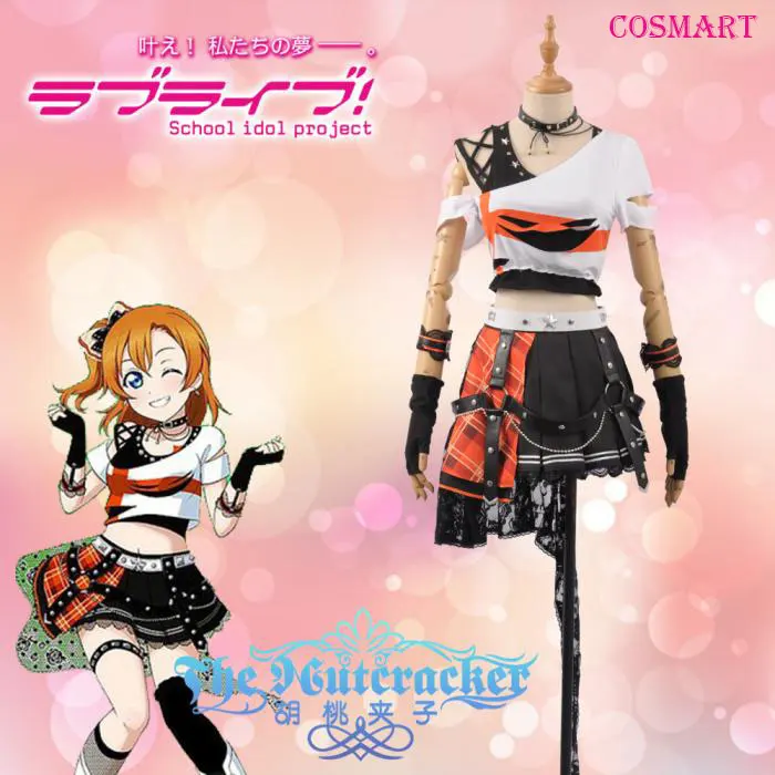 Аниме Lovelive! Honoka Kousaka рок пробудить SJ форма Косплэй Хэллоуина костюм Звездные
