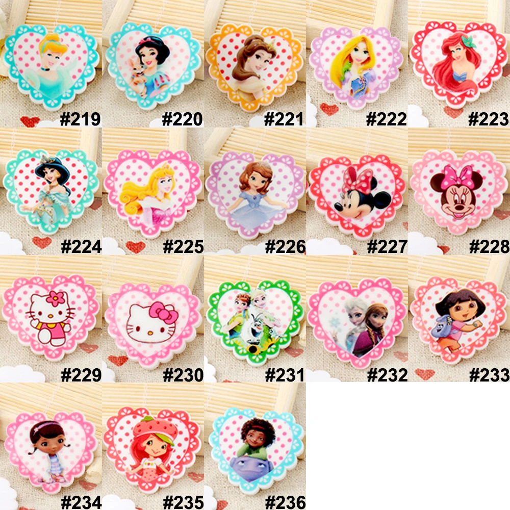 90pcs/lot 18 Designs Mixed Cartoon Princess Flatback Resin Varied Heart Shape Planar Resin Cabochon DIY Craft Embellishments
90pcs/lot 18 Designs Mixed Cartoon Princess Flatback Resin Varied Heart Shape Planar Resin Cabochon DIY Craft Embellishments