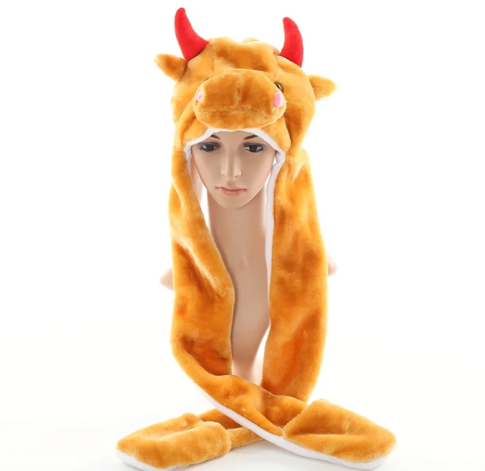 DOUBCHOW Cute Plush Brown Cow Animal Hat with Paws Gloves for Women Teenagers Kids Boys Girls Winter Warm Cosplay Beanie Cap
DOUBCHOW Cute Plush Brown Cow Animal Hat with Paws Gloves for Women Teenagers Kids Boys Girls Winter Warm Cosplay Beanie Cap