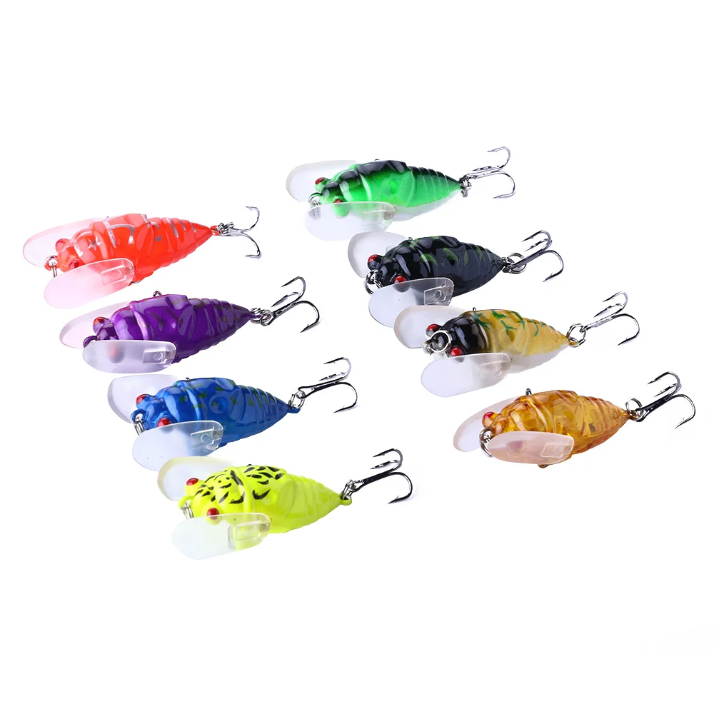 8PCS Cicada 5.8g 4.5cm Perch Insect Lure Bait Fishing Lure Treble Barb Hooks Fishing Tackle Artificial Bait Fishing Accessorie
8PCS Cicada 5.8g 4.5cm Perch Insect Lure Bait Fishing Lure Treble Barb Hooks Fishing Tackle Artificial Bait Fishing Accessorie
