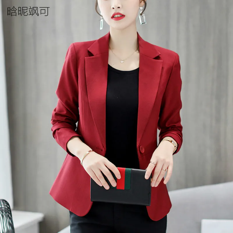 Autumn 2019 Women Blazer Jacket Short Office Lady Blue Burgundy Long Sleeve Blazer Feminino Slim Fit Female Spring Jacket Femme
Autumn 2019 Women Blazer Jacket Short Office Lady Blue Burgundy Long Sleeve Blazer Feminino Slim Fit Female Spring Jacket Femme