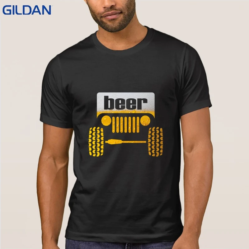Jeep Beer T Shirt Printed Cool T-Shirt Summer Great Camisas Hombre Men's Tshirt Famous | Мужская одежда