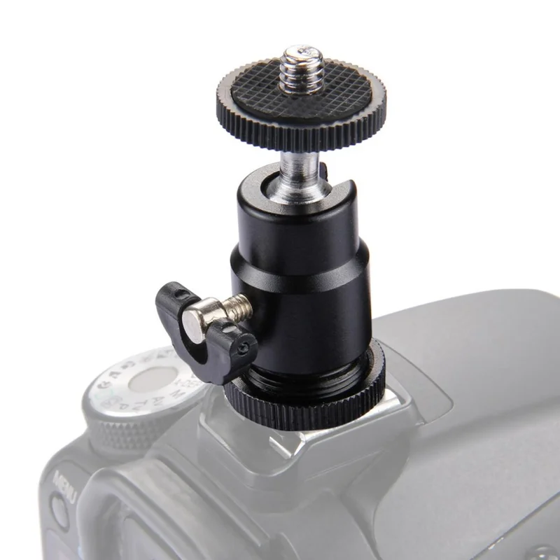1/4" Hot Shoe Adapter Mount Vlog Camera Ball Head Hot Shoe for Light LCD Monitors Flash Photography Studio DSLR Cam Accessories
1/4" Hot Shoe Adapter Mount Vlog Camera Ball Head Hot Shoe for Light LCD Monitors Flash Photography Studio DSLR Cam Accessories