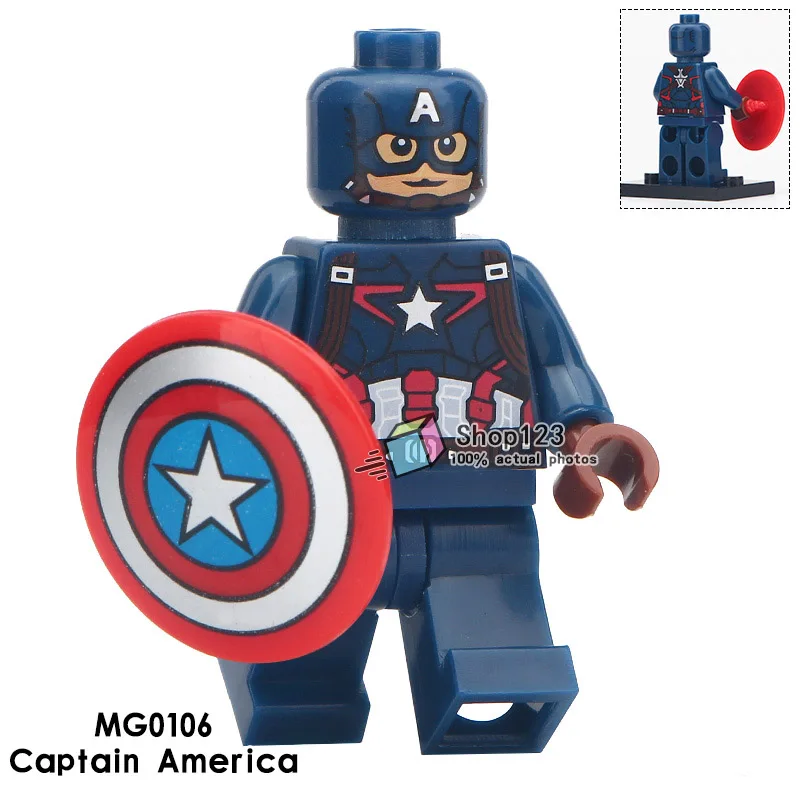 Single Sale Captain America Steve Rogers Marvel's The Avengers Super Heroes Comics Action Model Figure Building Blocks Kids Toys
Single Sale Captain America Steve Rogers Marvel's The Avengers Super Heroes Comics Action Model Figure Building Blocks Kids Toys