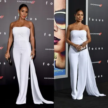 Women Evening Dresses Jumpsuits 2019 Formal White Long Pants Strapless Drapped Special Occasion Gowns vestido de fiesta de noche
Women Evening Dresses Jumpsuits 2019 Formal White Long Pants Strapless Drapped Special Occasion Gowns vestido de fiesta de noche