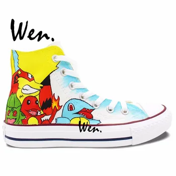 Wen White Hand Painted Shoes Design Custom Anime Shoes Pokemon Characters High Top Women Men's Canvas Sneakers
Wen White Hand Painted Shoes Design Custom Anime Shoes Pokemon Characters High Top Women Men's Canvas Sneakers