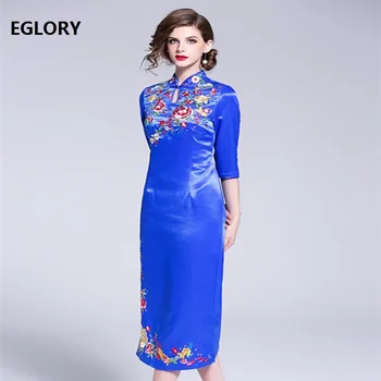 2018 Autumn Bodycon Dress Fashionable Women Luxury Embroidery Floral Three Quarter Sleeve Midi Party Elegant Dress Chic Vestido
2018 Autumn Bodycon Dress Fashionable Women Luxury Embroidery Floral Three Quarter Sleeve Midi Party Elegant Dress Chic Vestido