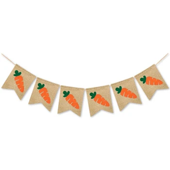 Carrot Pattern Burlap Banners Flags Bunting Garland Hanging Banner For Easter Day Party Decoration Festive Party Supplies
Carrot Pattern Burlap Banners Flags Bunting Garland Hanging Banner For Easter Day Party Decoration Festive Party Supplies