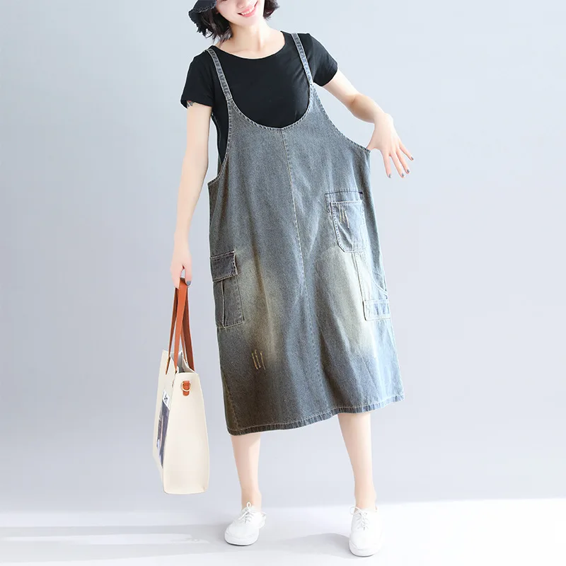 Johnature 2019 New Style Casual Cotton Loose Plus Size Pockets Denim Dress Women Spring Summer Denim Women Vintage Dress
Johnature 2019 New Style Casual Cotton Loose Plus Size Pockets Denim Dress Women Spring Summer Denim Women Vintage Dress
