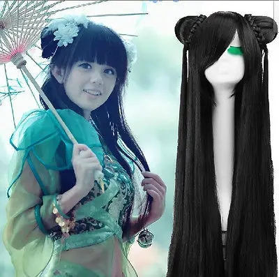 FREE SHIPPING>>>The Grave Robbers' Chronicles Huoxiu Xiu Black styling models Long Wig |