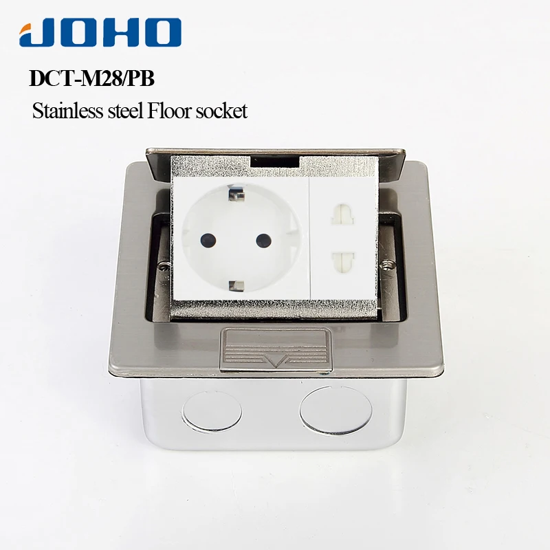 JOHO Fast Pop Up Electrical Floor Socket Box With European Socket & RJ45 16A 250V Stainless Steel Outlets Equipment
JOHO Fast Pop Up Electrical Floor Socket Box With European Socket & RJ45 16A 250V Stainless Steel Outlets Equipment