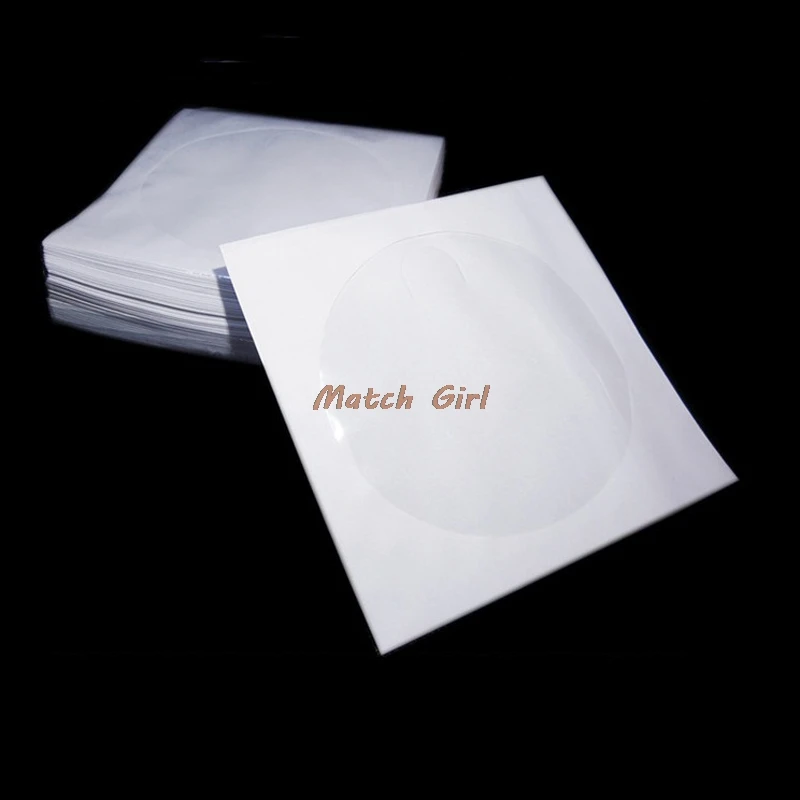 Image 100pcs 12.5*12.5cm  White Square Disc CD Sleeve Kraft Paper DVD Bag Cover Packaging Envelopes type Pack bags wedding party favor