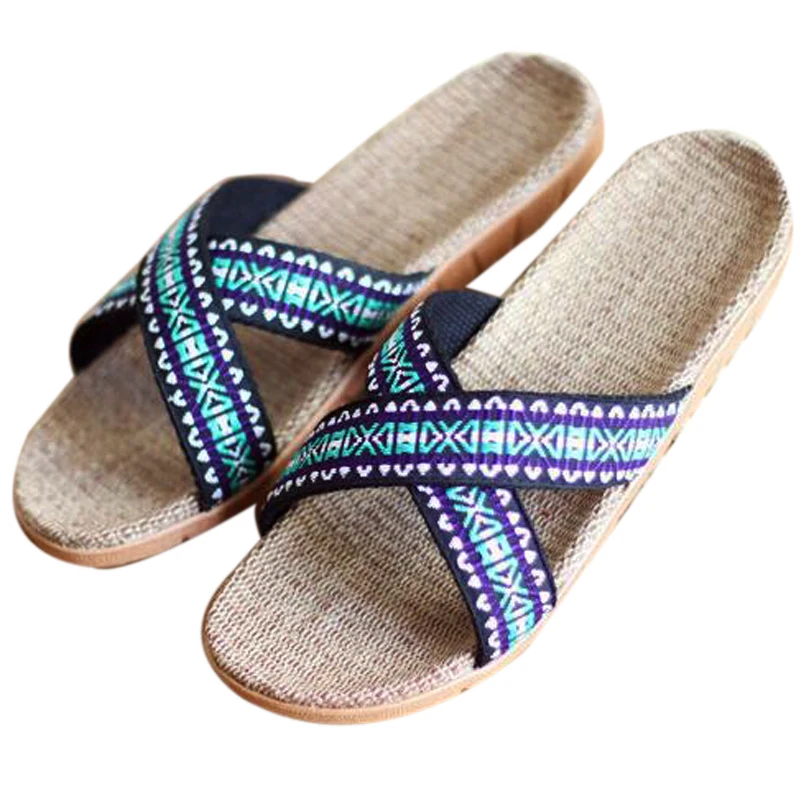 Men's Summer Cross Designer Slippers Indoor Non-slip Home Linen Slippers Beach Flip Flops Black Boy's Sandals House Flax Shoes
Men's Summer Cross Designer Slippers Indoor Non-slip Home Linen Slippers Beach Flip Flops Black Boy's Sandals House Flax Shoes