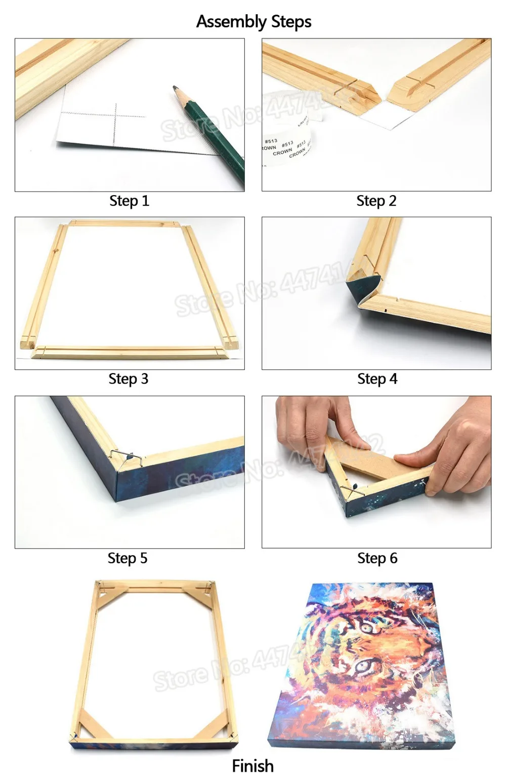 DIY Frame Painting Assembly Steps-shuiyin