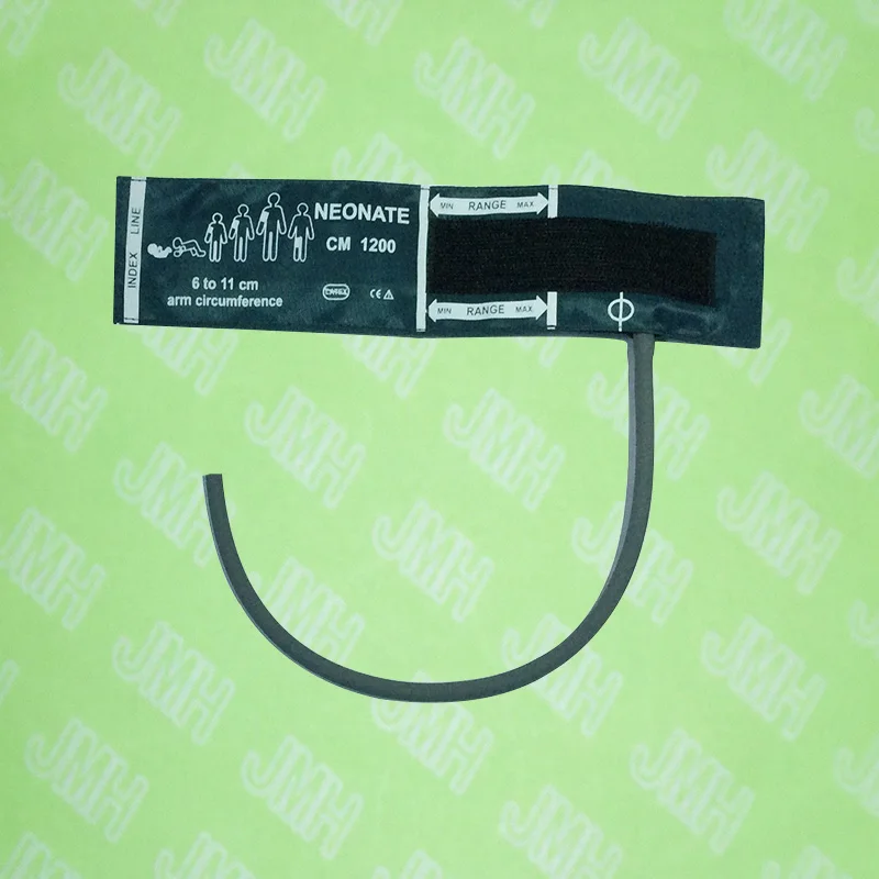 Reusable Neonate single tube NIBP cuff of nylon,suitable for 6-11cm arm cricumference.
Reusable Neonate single tube NIBP cuff of nylon,suitable for 6-11cm arm cricumference.