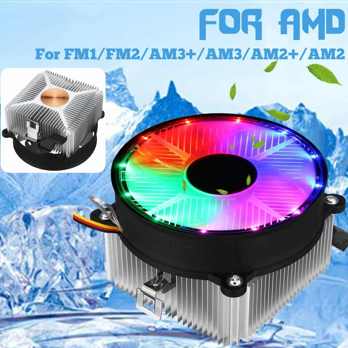 S SKYEE CPU Cooler Cooling Fan LED Cooling Heatsink Quiet 3Pin Fan Radiator Heatsink Universal For AMD FM1/FM2/AM3+/AM3/AM2+/AM2
S SKYEE CPU Cooler Cooling Fan LED Cooling Heatsink Quiet 3Pin Fan Radiator Heatsink Universal For AMD FM1/FM2/AM3+/AM3/AM2+/AM2