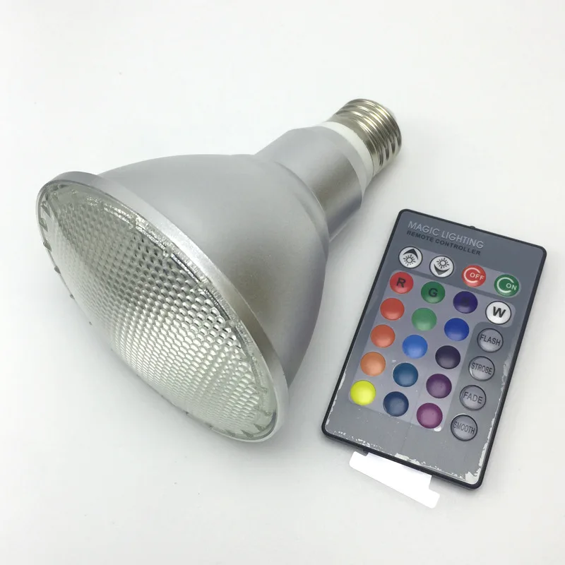 Par30 Par38 10w 20w RGB LED Spotlight Dimmable Umbrella Lamp aluminum & glass waterproof Remote Control Bulb AC85-260V
Par30 Par38 10w 20w RGB LED Spotlight Dimmable Umbrella Lamp aluminum & glass waterproof Remote Control Bulb AC85-260V