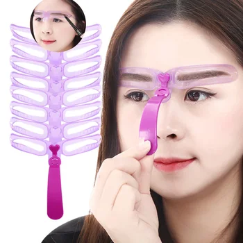 Reusable 8Pcs/Set Eyebrow Shaping Template Helper Eyebrow Stencils Kit Grooming Card Eyebrow Defining Template Makeup Tools
Reusable 8Pcs/Set Eyebrow Shaping Template Helper Eyebrow Stencils Kit Grooming Card Eyebrow Defining Template Makeup Tools