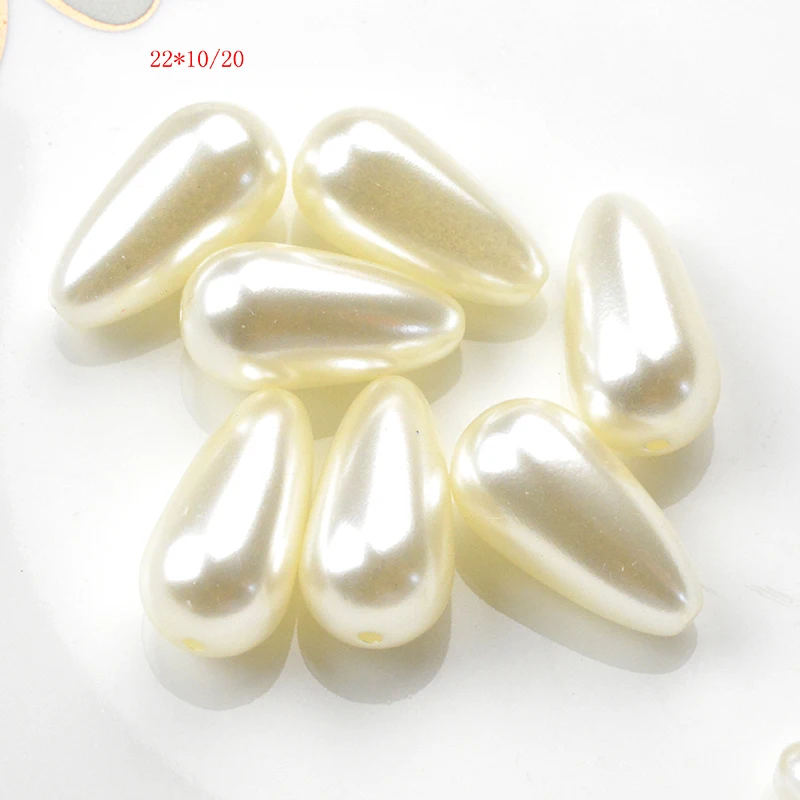 FLTMRH 5pcs 22*10mm ABS Ivory Imitation Pearls Drop Beads Wholesale Straight Hole Teardrop Beads For DIY Jewelry Making
FLTMRH 5pcs 22*10mm ABS Ivory Imitation Pearls Drop Beads Wholesale Straight Hole Teardrop Beads For DIY Jewelry Making