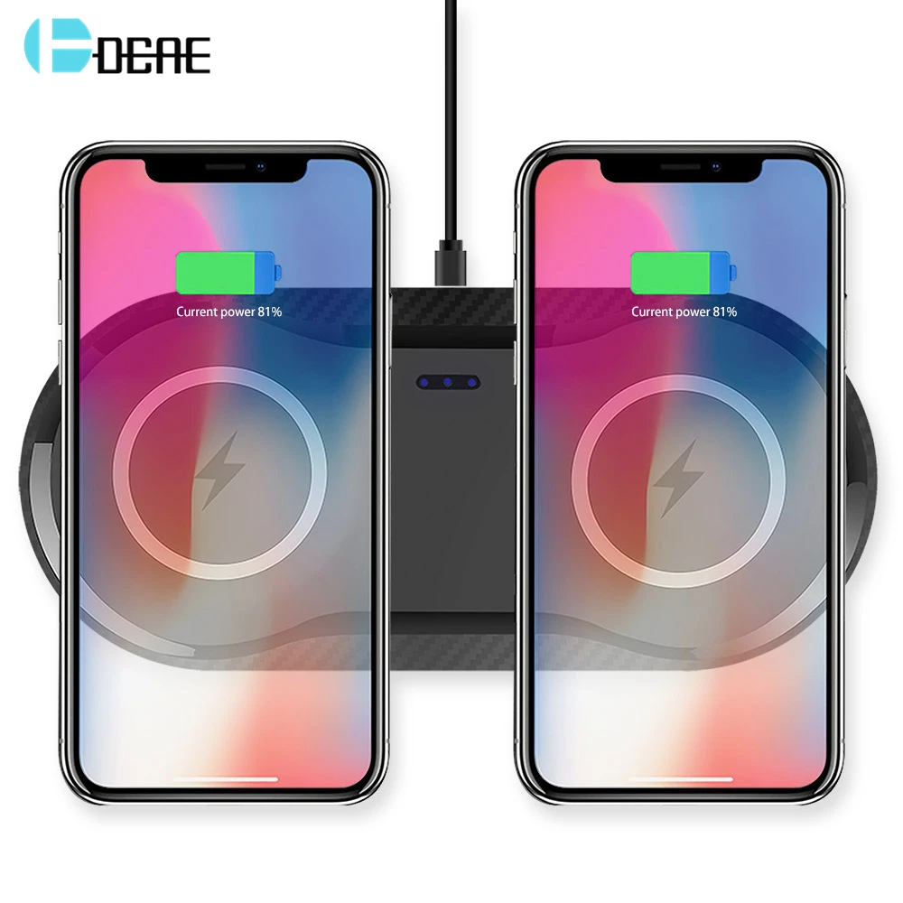 DCAE Qi Dual Wireless Charger For iPhone 11 Pro XS Max XR X 8 Airpods Samsung S10 S9 S8 USB C Fast Charging Desktop Charging Pad
DCAE Qi Dual Wireless Charger For iPhone 11 Pro XS Max XR X 8 Airpods Samsung S10 S9 S8 USB C Fast Charging Desktop Charging Pad