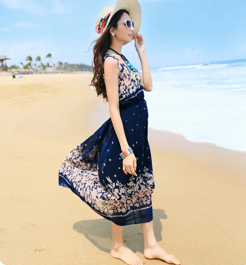 New quality new variety of women's dress bohemian dress without sleeves floral large swing chiffon dress seaside ho
New quality new variety of women's dress bohemian dress without sleeves floral large swing chiffon dress seaside ho