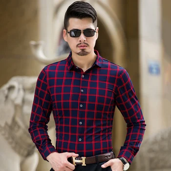 2018 brand plaid mens dress shirts fashion casual long sleeve camisa masculina manga longa plus size 7xl cotton social shirt
2018 brand plaid mens dress shirts fashion casual long sleeve camisa masculina manga longa plus size 7xl cotton social shirt