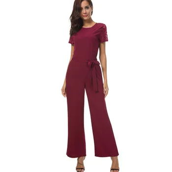 2018 Summer Reveal Back Commute Leisure Time Pants Woman Lace Short Sleeve Jumpsuits
2018 Summer Reveal Back Commute Leisure Time Pants Woman Lace Short Sleeve Jumpsuits