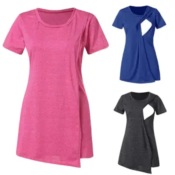 Materniti Clothes Breastfeeding Clothes Pregnant Women's Short Sleeve Layered Nursing Tops Maternity Breastfeeding Tunic A1
Materniti Clothes Breastfeeding Clothes Pregnant Women's Short Sleeve Layered Nursing Tops Maternity Breastfeeding Tunic A1