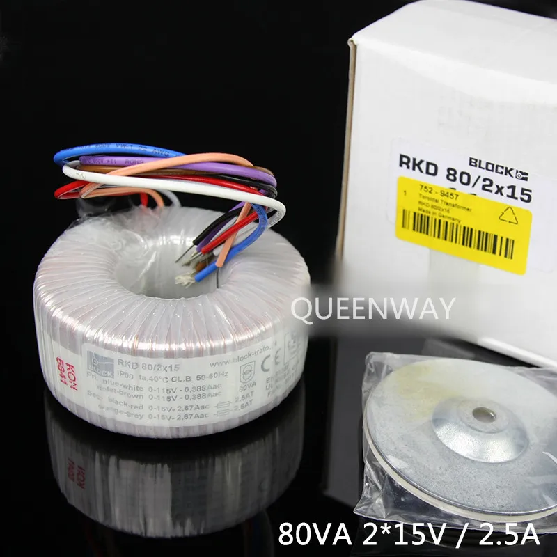 T-010 2*15v 80va 80 Вт Германия блок новый тороидальный трансформатор | Электроника