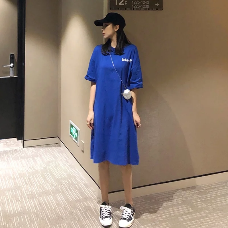 Women Casual Dress Long Maxi Dress Loose Short Sleeve Harajuku Letter Print T-shirt Dresses
Women Casual Dress Long Maxi Dress Loose Short Sleeve Harajuku Letter Print T-shirt Dresses