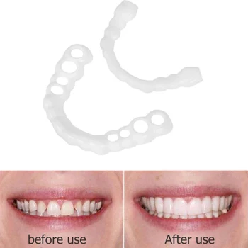 Silicone Fake Tooth Cover Veneers Whitening Instant Cosmetic Dentistry Comfortable Veneer Teeth Whiten Smile Denture Oral Care
Silicone Fake Tooth Cover Veneers Whitening Instant Cosmetic Dentistry Comfortable Veneer Teeth Whiten Smile Denture Oral Care