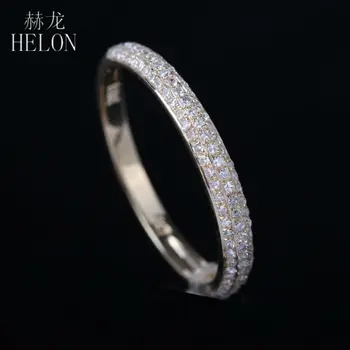 HELON Solid 10K Yellow Gold Fine Diamonds Band Pave Genuine Diamonds Wedding Anniversary Women's Fine Jewelry Engagement Ring
HELON Solid 10K Yellow Gold Fine Diamonds Band Pave Genuine Diamonds Wedding Anniversary Women's Fine Jewelry Engagement Ring