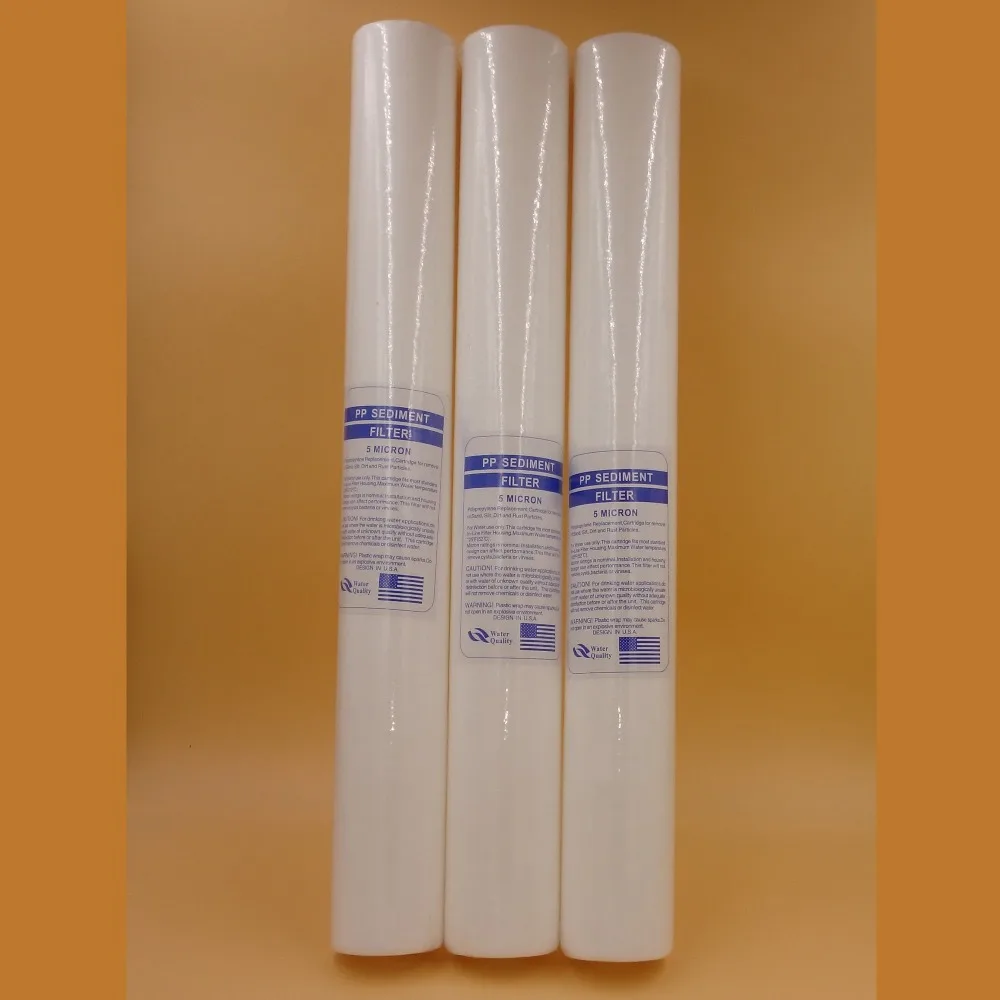 Free Shipping 3pcs/lot PP Sediment Filter 20" 5 Micron Polypropylene Replacement PP Filter Cartridge Cotton Filter
Free Shipping 3pcs/lot PP Sediment Filter 20" 5 Micron Polypropylene Replacement PP Filter Cartridge Cotton Filter