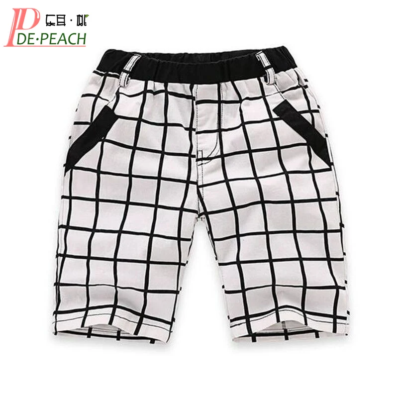 DE PEACH Summer Cotton Children Fifth-Pants Baby Boys Shorts White+Black Plaid Casual Kids Clothes Boys Shorts Pants 3-8 Years
DE PEACH Summer Cotton Children Fifth-Pants Baby Boys Shorts White+Black Plaid Casual Kids Clothes Boys Shorts Pants 3-8 Years