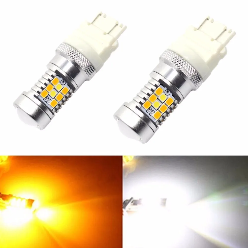 3157 Standard SRCK CK Socket 4157NA Dual Color White Amber LED Switchback Extremely Super Bright High Power PX 28-SMD LED Bulbs
3157 Standard SRCK CK Socket 4157NA Dual Color White Amber LED Switchback Extremely Super Bright High Power PX 28-SMD LED Bulbs