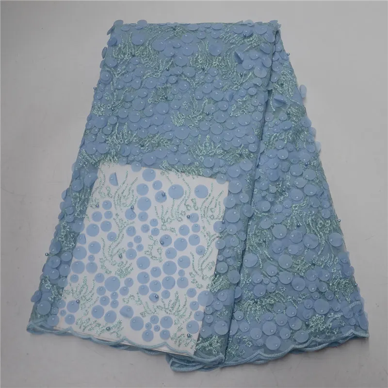 Hot sale 5yards african french lace fabric with beads 3D french tulle net lace fabric for ladies party dress making
Hot sale 5yards african french lace fabric with beads 3D french tulle net lace fabric for ladies party dress making