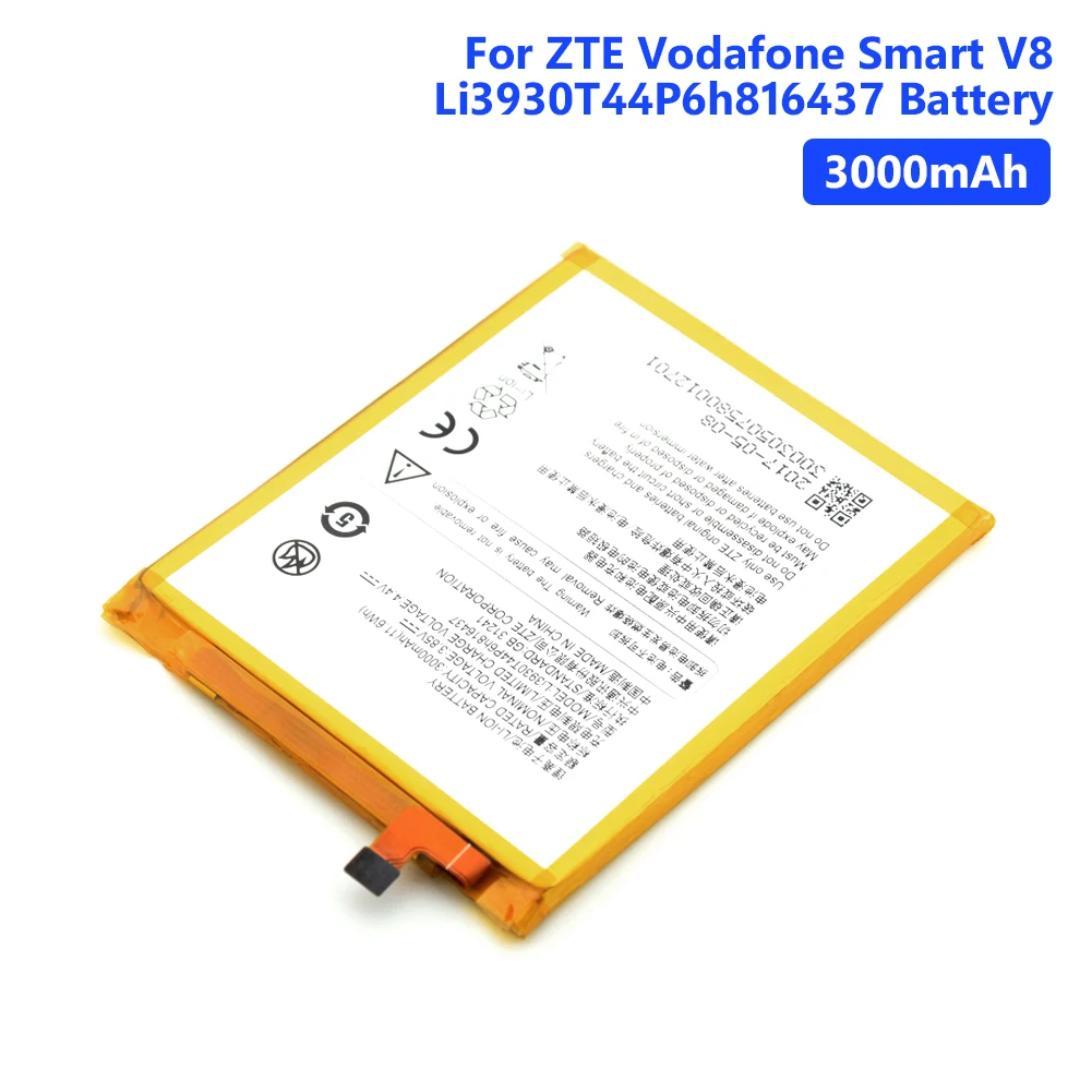 Replacement Lithium Phone Bateria Battery Li3930T44P6h816437 Rechargeable Batteries For Vodafone Smart V8 3000mAh + Tools
Replacement Lithium Phone Bateria Battery Li3930T44P6h816437 Rechargeable Batteries For Vodafone Smart V8 3000mAh + Tools