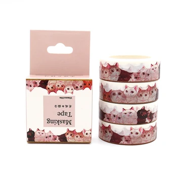 Box Package Onlookers Cats Washi Tape Adhesive Stickers Pattern Masking Tape Cheap Price Decorative Tape 10m*15mm
Box Package Onlookers Cats Washi Tape Adhesive Stickers Pattern Masking Tape Cheap Price Decorative Tape 10m*15mm