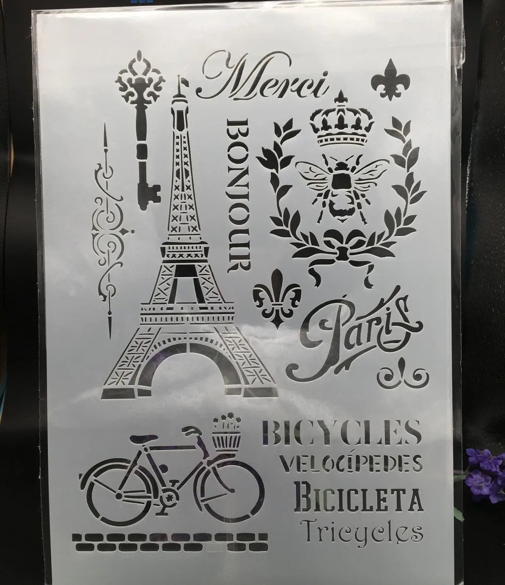 29*21cm A4 Paris Eiffel Tower DIY Layering Stencils Wall Painting Scrapbook Coloring Embossing Album Decorative Card Template
29*21cm A4 Paris Eiffel Tower DIY Layering Stencils Wall Painting Scrapbook Coloring Embossing Album Decorative Card Template