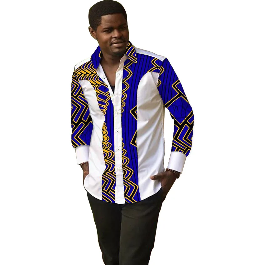 Men's African Shirts Africa Festive Pattern Long Sleeve Shirts Men Fashion White Cotton Print Patchwork Clothes For Men
Men's African Shirts Africa Festive Pattern Long Sleeve Shirts Men Fashion White Cotton Print Patchwork Clothes For Men