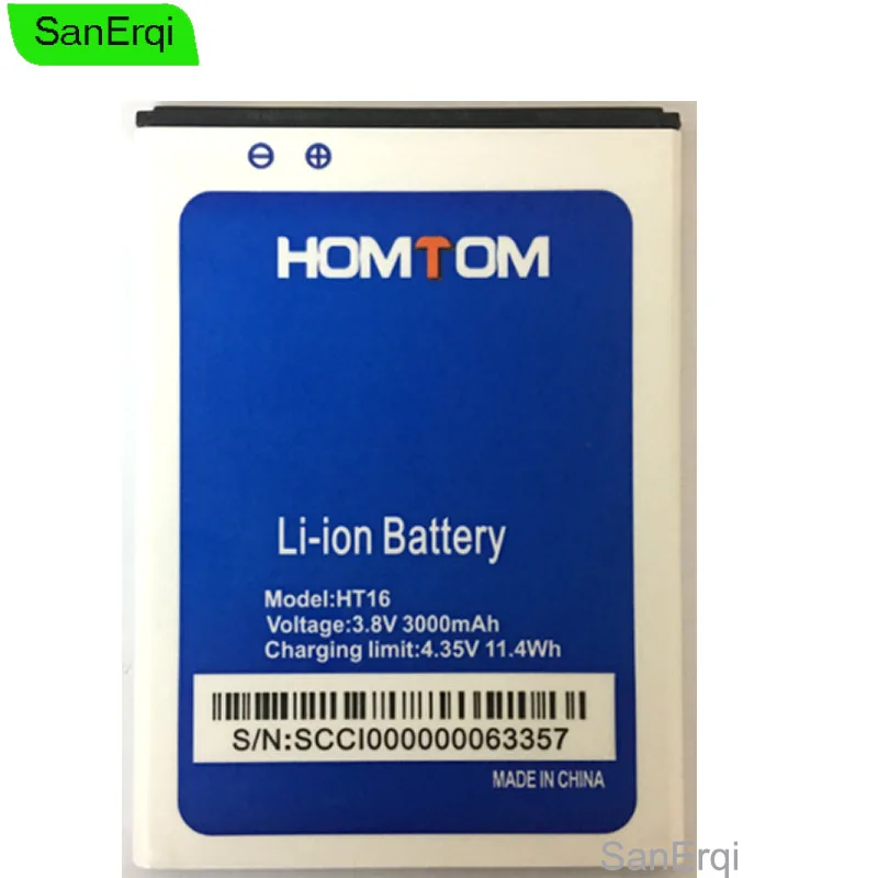 10pcs for HOMTOM HT16 Battery 3000mAh For HOMTOM HT16 Pro Backup Batteries Replacement SanErqi
10pcs for HOMTOM HT16 Battery 3000mAh For HOMTOM HT16 Pro Backup Batteries Replacement SanErqi