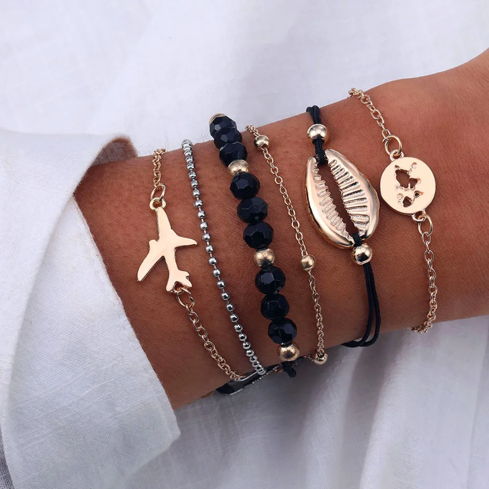 FAMSHIN Bohemian Map Stone Beads Charm Bracelets Set For Women Fashion Shell Pineapple Tree Chain Link Bracelet Female Jewelry
FAMSHIN Bohemian Map Stone Beads Charm Bracelets Set For Women Fashion Shell Pineapple Tree Chain Link Bracelet Female Jewelry