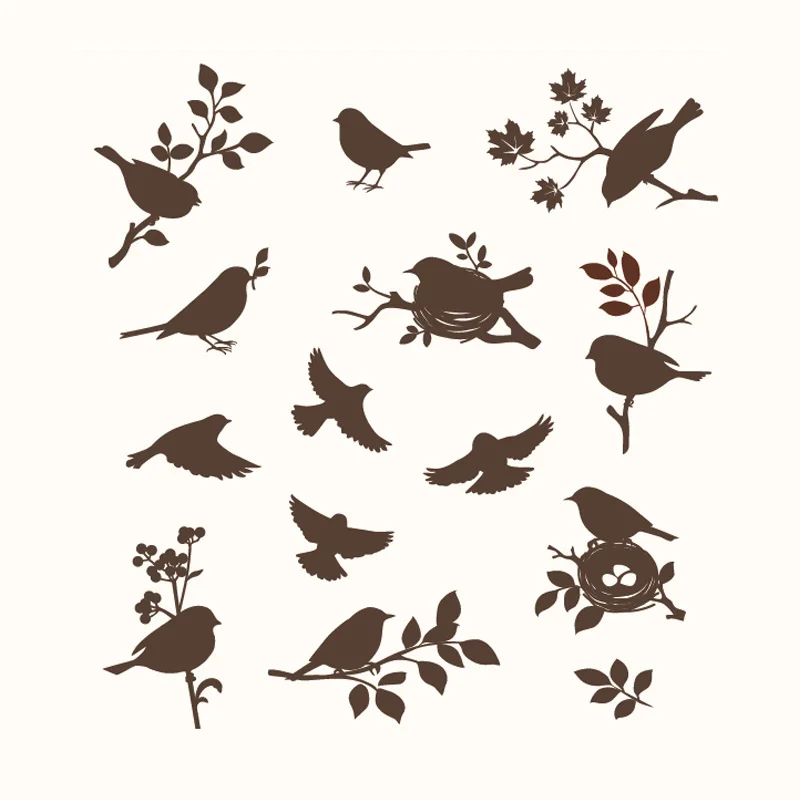 

Birds with Branch Metal Cutting Dies for DIY Embossing Scrapbook Paper Craft Creative Animal Stamps Stencil Dies New