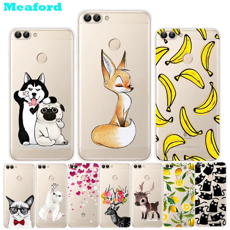 For Huawei P Smart Case Transparent Soft TPU Silicone Cover For Huawei PSmart Case P Smart 2018 Coque Printing Dog Cat 5.65"
For Huawei P Smart Case Transparent Soft TPU Silicone Cover For Huawei PSmart Case P Smart 2018 Coque Printing Dog Cat 5.65"