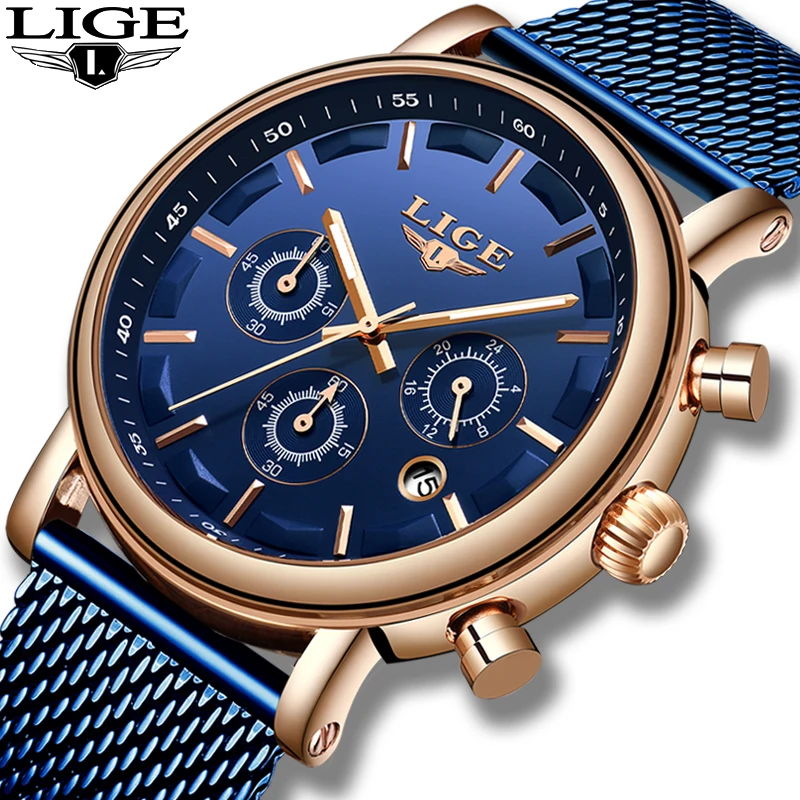 2019 LIGE Top Brand Luxury New Men‘s Watches Fashion Waterproof Stainless Steel Quartz Watch Mens Casual Sport Waterproof Watch
2019 LIGE Top Brand Luxury New Men‘s Watches Fashion Waterproof Stainless Steel Quartz Watch Mens Casual Sport Waterproof Watch