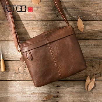 AETOO Original retro leather men bag shoulder bag head layer leather Messenger bag men's cross section casual fashion leather ba
AETOO Original retro leather men bag shoulder bag head layer leather Messenger bag men's cross section casual fashion leather ba