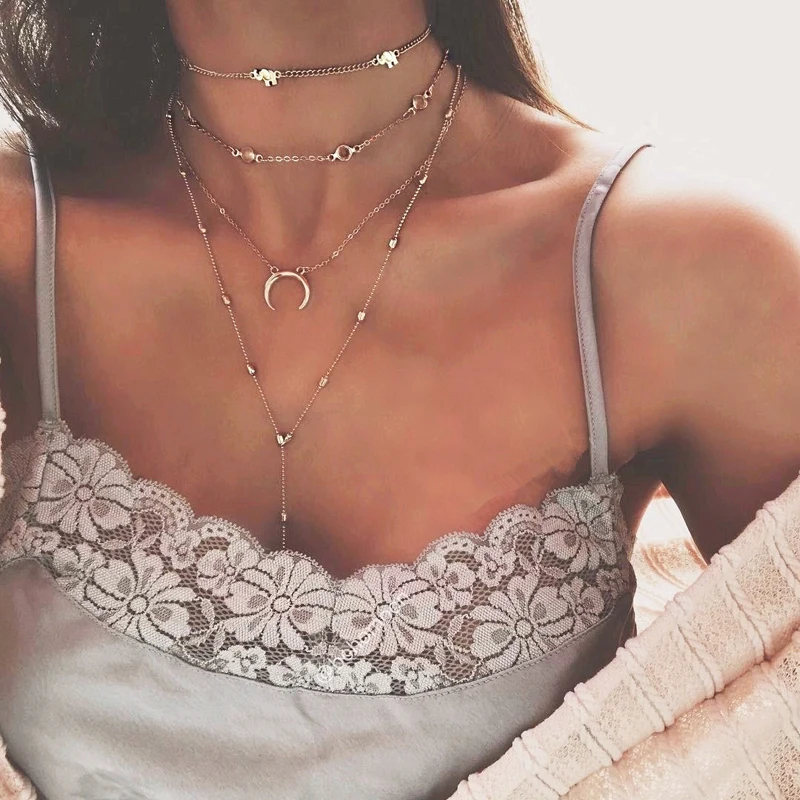 Fashion Jewelry Boho Choker Necklaces Pendants Vintage Elephant Moon Maxi Necklaces For Women Party Jewelry
Fashion Jewelry Boho Choker Necklaces Pendants Vintage Elephant Moon Maxi Necklaces For Women Party Jewelry