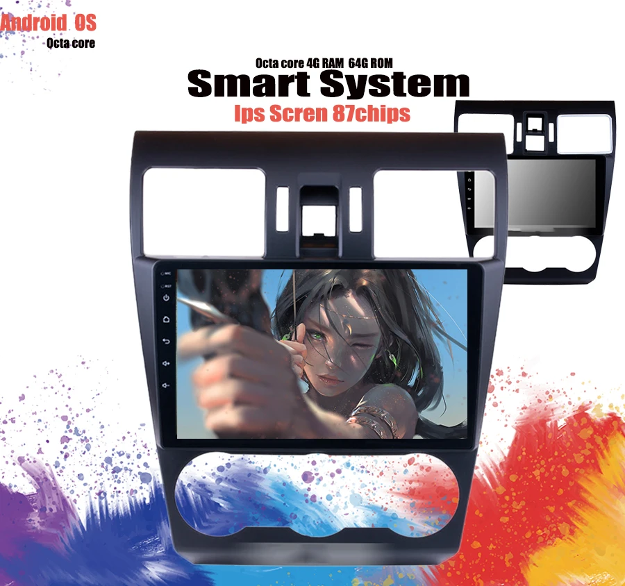 9 "IPS Deckless 6G Android 10 0 DSP 6 + 128GB Автомобильный DVD-плеер радио GPS Glonass Navi Head Unit для Subaru