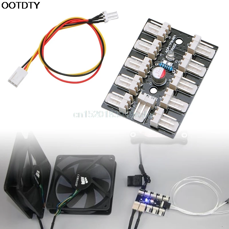 10-Way 3-Pin PWM Fan Hub PC CPU Host Game Water Cooling Splitter Adapter Case - L059 New hot
10-Way 3-Pin PWM Fan Hub PC CPU Host Game Water Cooling Splitter Adapter Case - L059 New hot