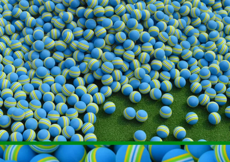 20 Pieces Exercise Elastic Rainbow Golf Indoor EVA Foam Ball Soft Training Practice Sponge Rubber Balls Capsules Aids | Спорт и